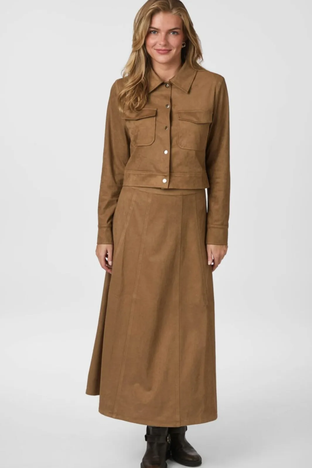 Clearance Neo Noir Raya Faux Suede Skirt 166255 604