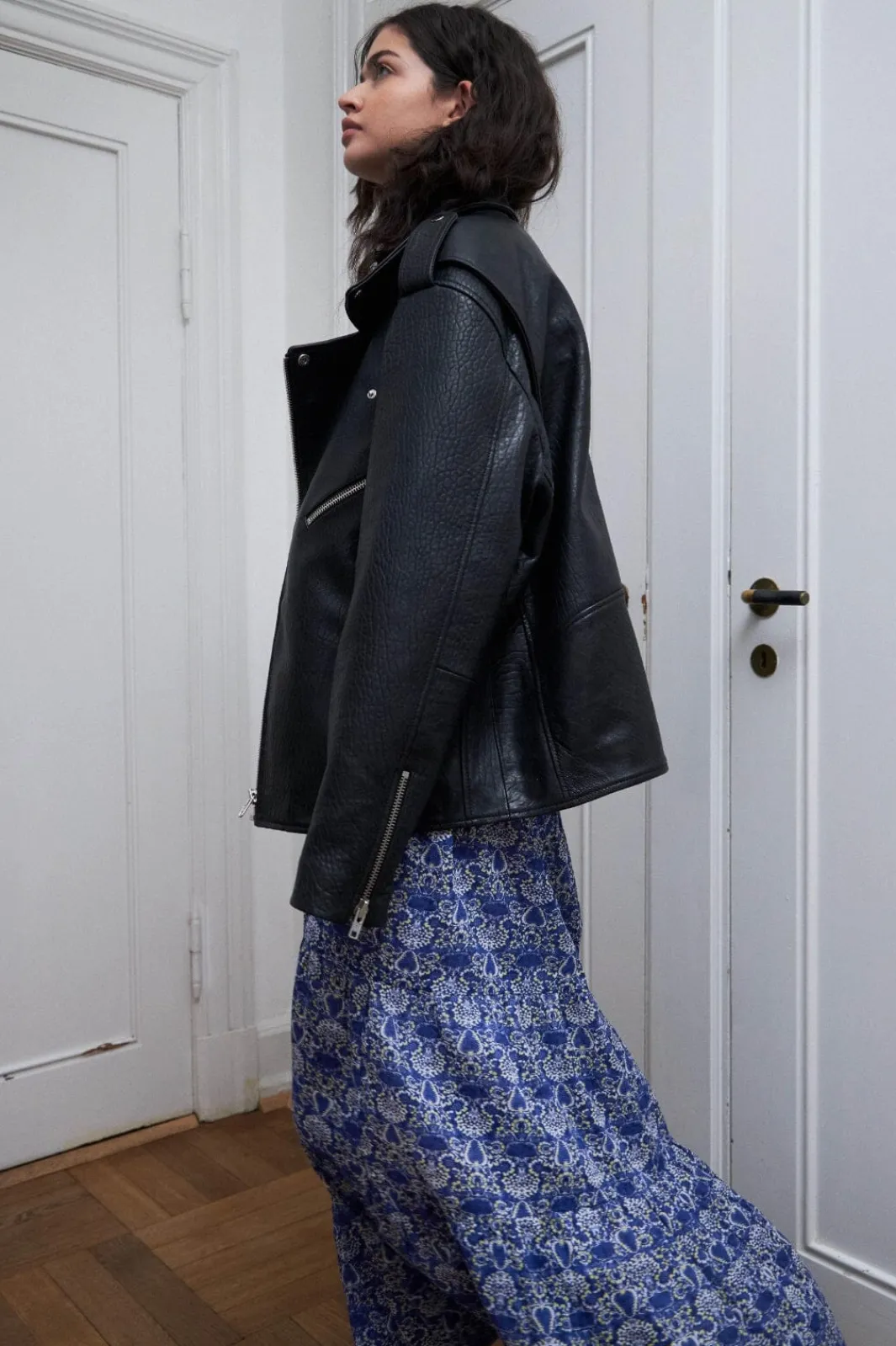 Discount Lollys Laundry Rayll Leather Jacket Os90042-6001 99 Black