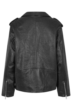 Discount Lollys Laundry Rayll Leather Jacket Os90042-6001 99 Black