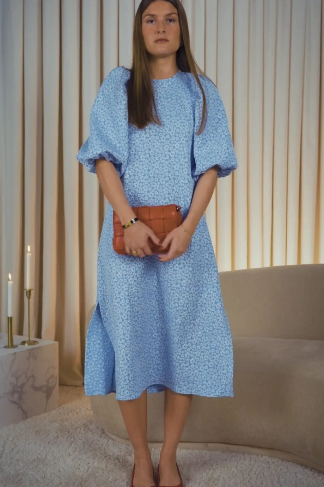 Sale Noella Reno Pastis Long Dress Light Blue
