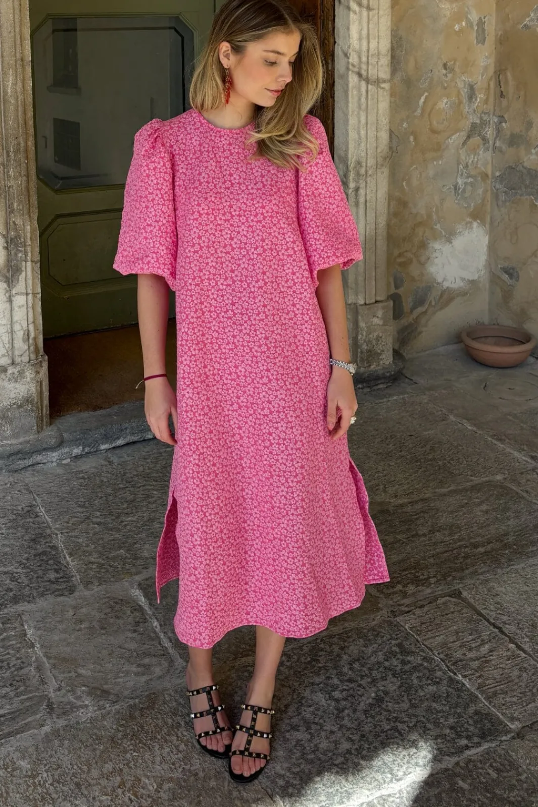 Clearance Noella Reno Pastis Long Dress 11610005 031 Bright Pink