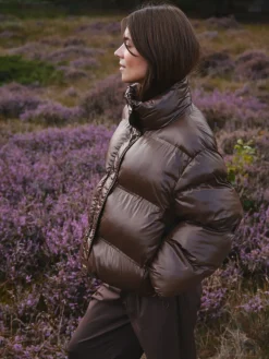 New Neo Noir Rhea Shiny Puffer Jacket 165094 676