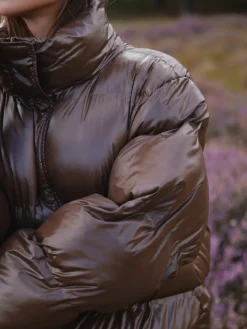 New Neo Noir Rhea Shiny Puffer Jacket 165094 676