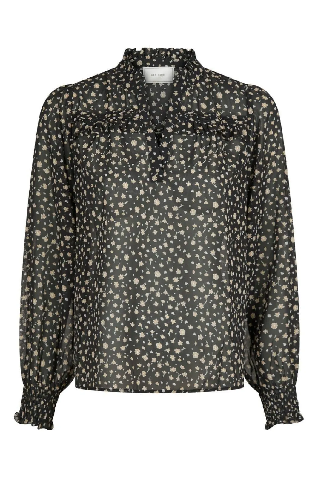 Hot Neo Noir Rhia Secret Flower Blouse Black