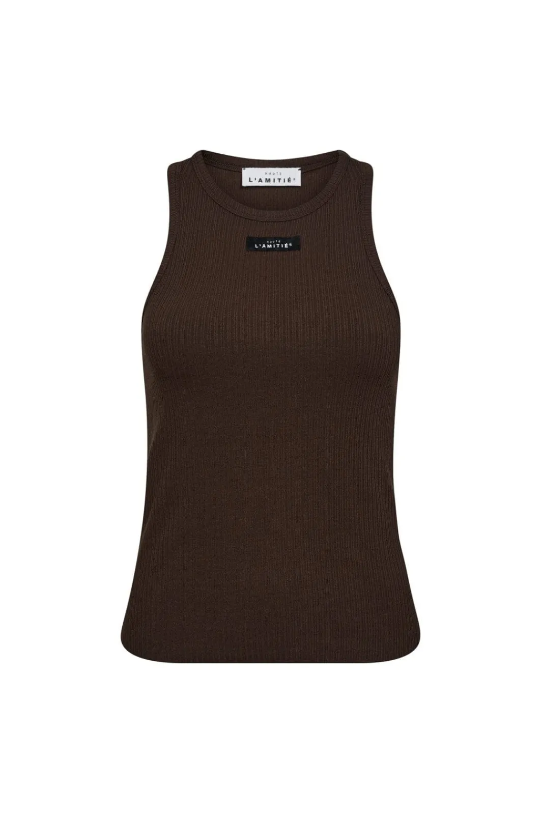 Outlet Haute L'Amitié Rib Badge Tank HL10011 Mocca