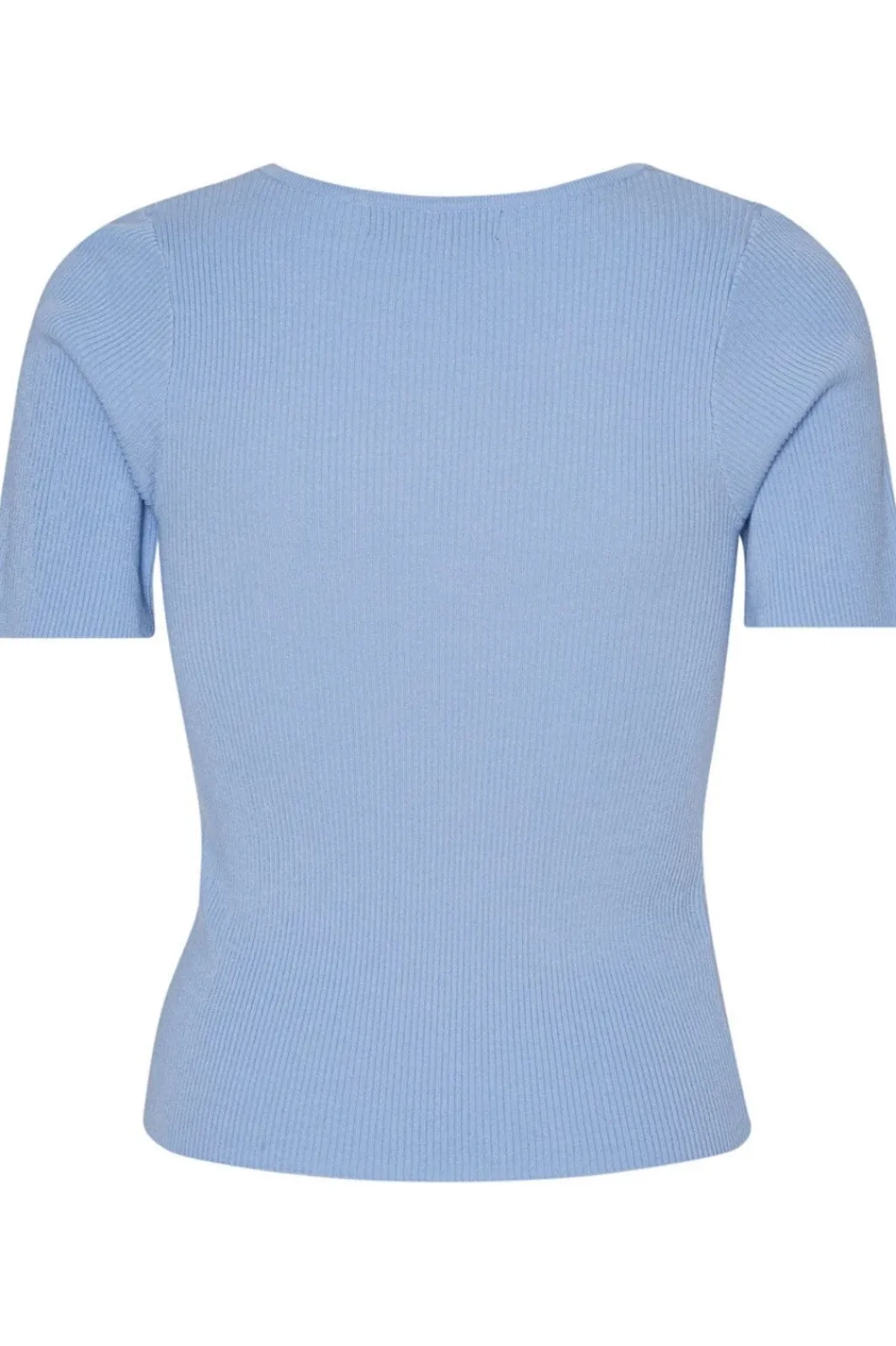 Online A-View Rib Knit Short Sleeve Top 282 Light Blue