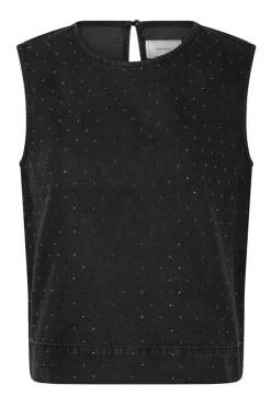Discount Neo Noir Rissa Bedazzled Denim Top 164461 100