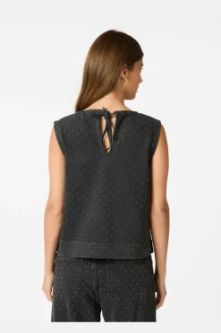 Discount Neo Noir Rissa Bedazzled Denim Top 164461 100