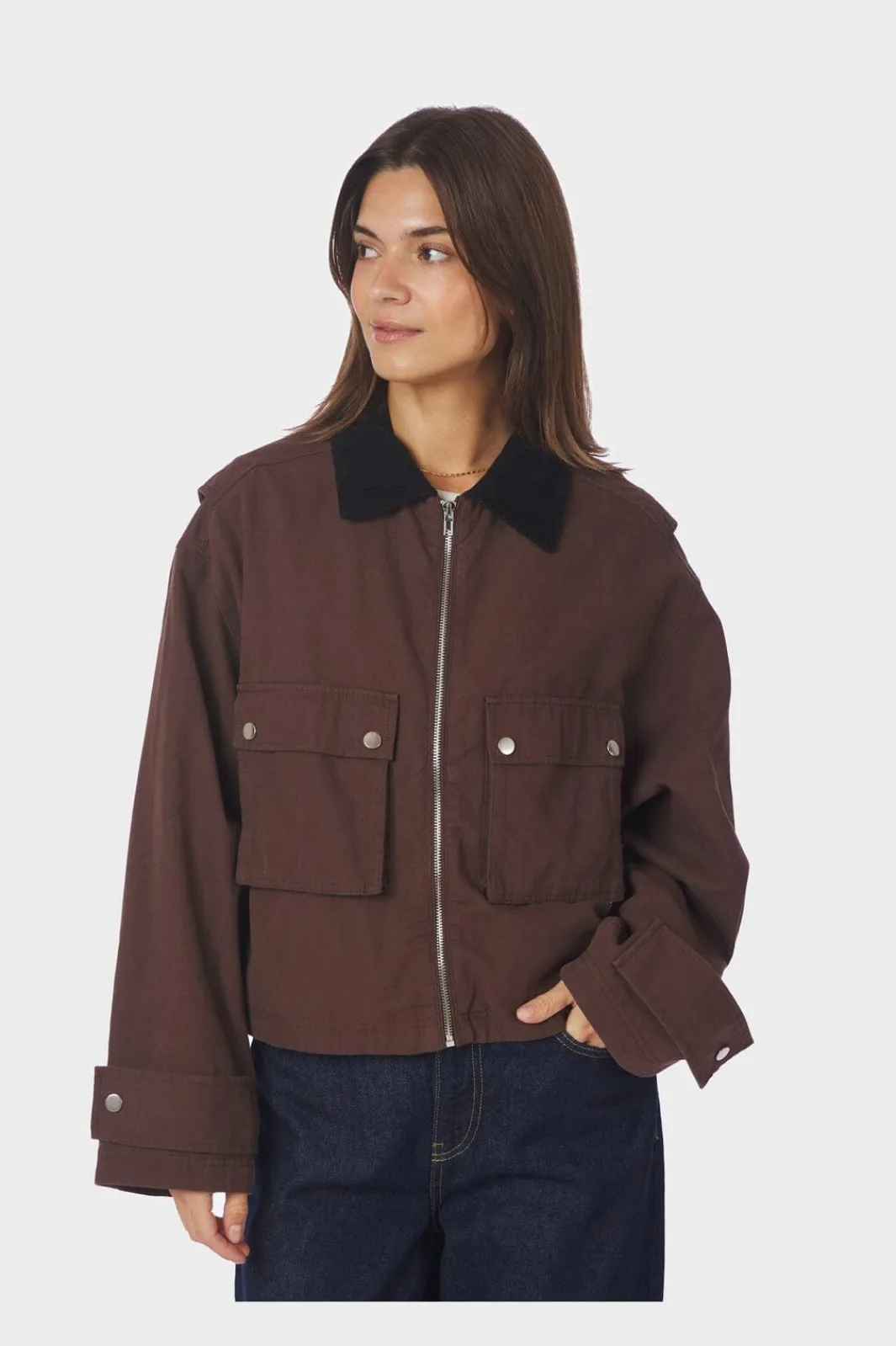 Clearance Neo Noir Rivera Canvas Boxy Jacket 164402 210