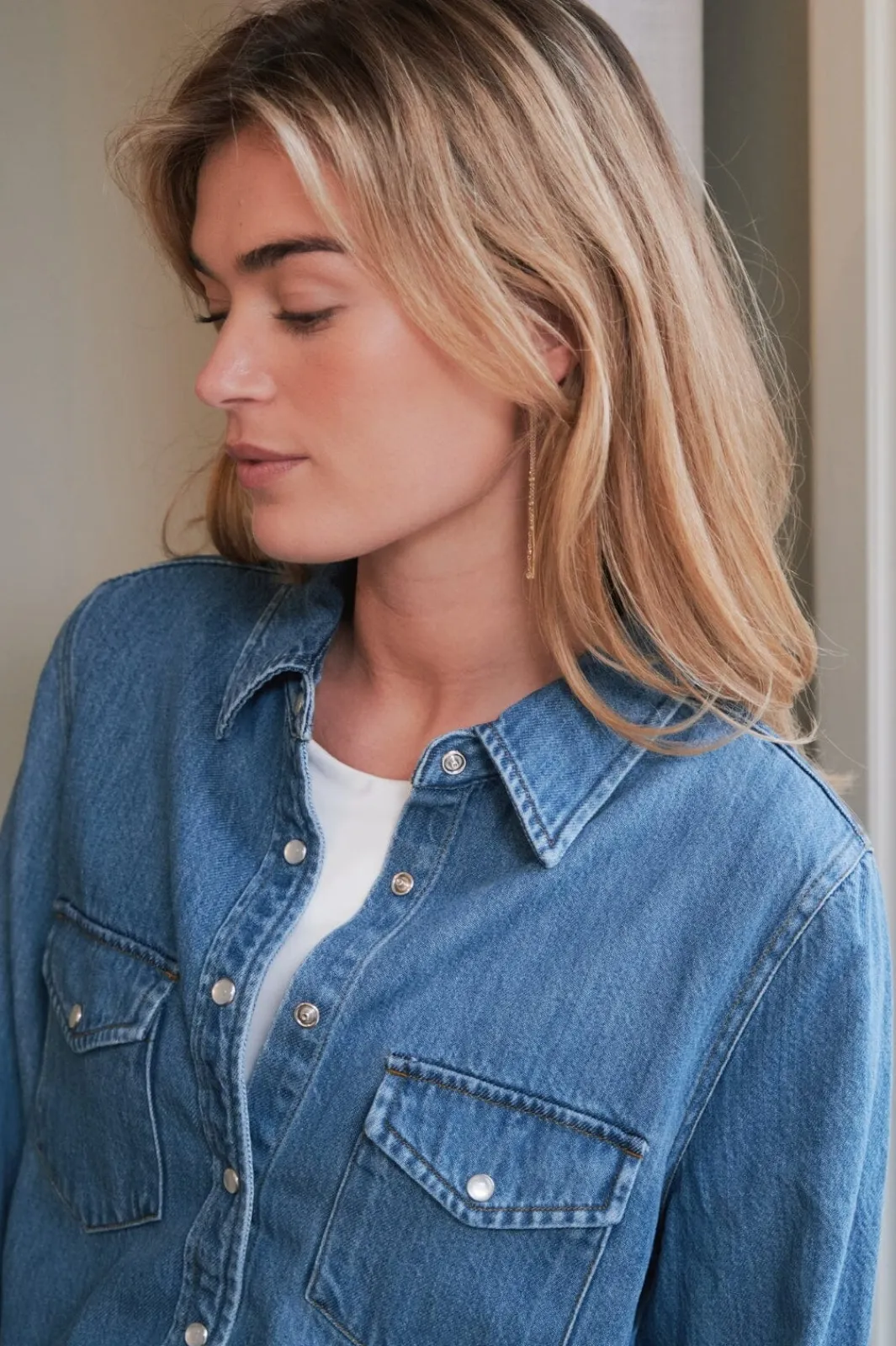 Sale Neo Noir Roger Denim Shirt 162889 843