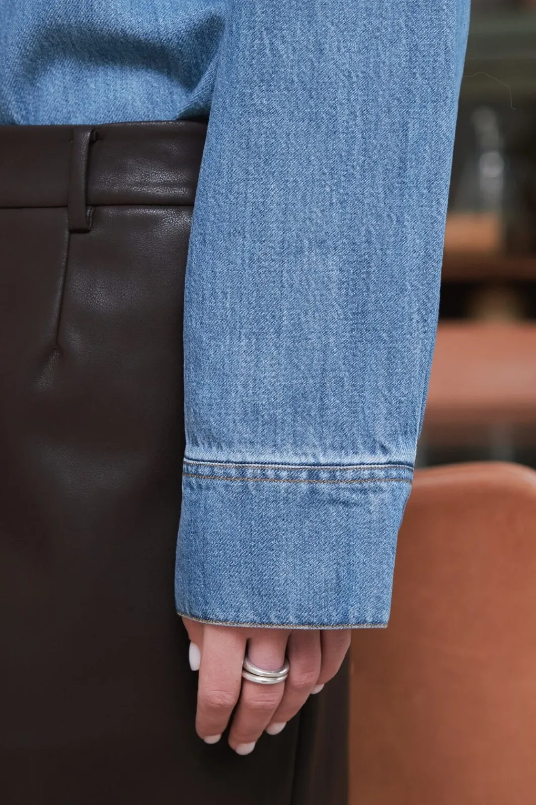 Sale Neo Noir Roger Denim Shirt 162889 843