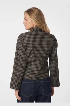 Discount Neo Noir Rosa Mini Check Shirt 167089 100