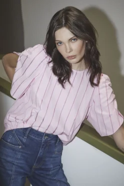 Hot Co´Couture Rosalinacc Stripe Ss Blouse 35876 4543