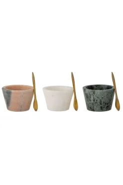 New Bloomingville Rosamynthe Saltkar m/Ske, Rosa, Marmor