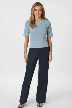 Hot Neo Noir Rosia Denim Emb Top 165734 145