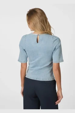 Hot Neo Noir Rosia Denim Emb Top 165734 145
