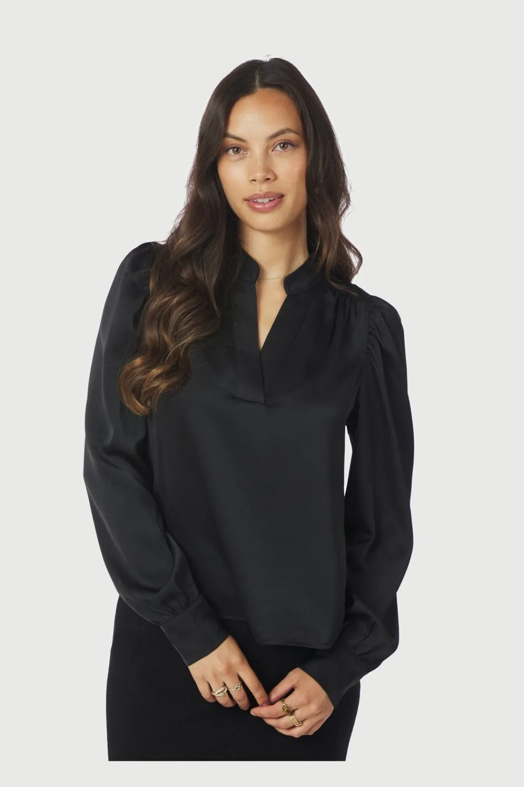 Discount Neo Noir Rosslyn Heavy Sateen Blouse 163769 100