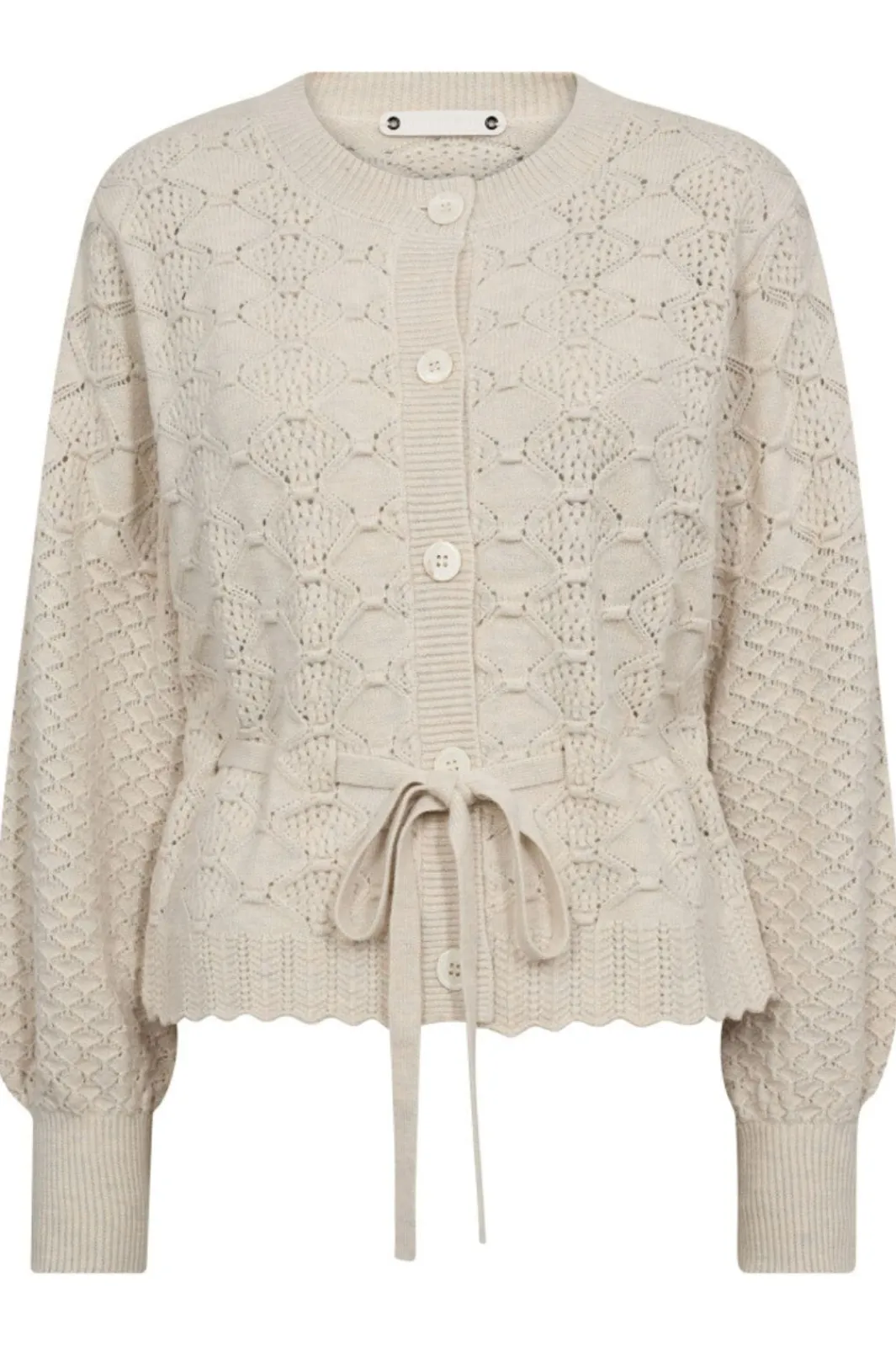 New Co´Couture Rowcc Pointelle Tie Cardigan 32241 4021