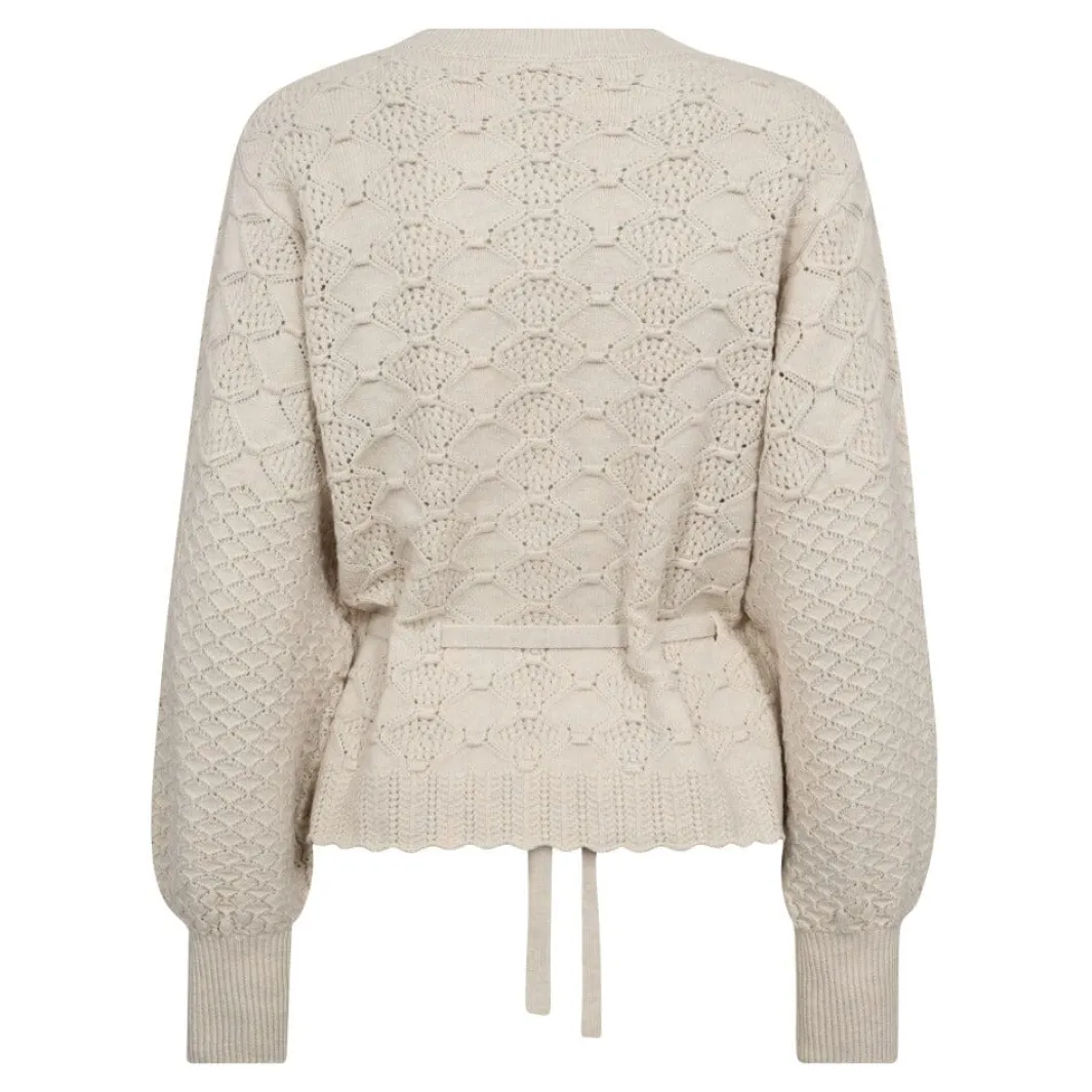 New Co´Couture Rowcc Pointelle Tie Cardigan 32241 4021