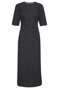 Outlet Gestuz Rozeringz Ss Long Dress 100642 Dark Black Wash
