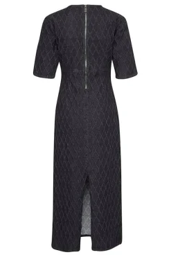 Outlet Gestuz Rozeringz Ss Long Dress 100642 Dark Black Wash