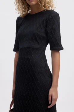 Outlet Gestuz Rozeringz Ss Long Dress 100642 Dark Black Wash