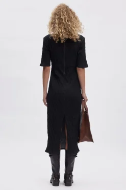 Outlet Gestuz Rozeringz Ss Long Dress 100642 Dark Black Wash