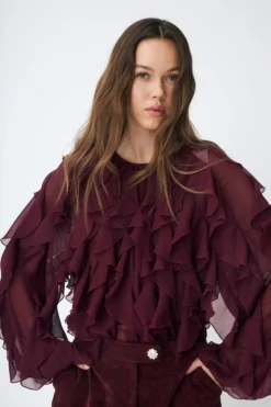Best Cras Rya Blouse C524 4030 Bordeaux