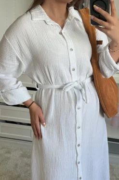 New A-bee Sabina Dress White