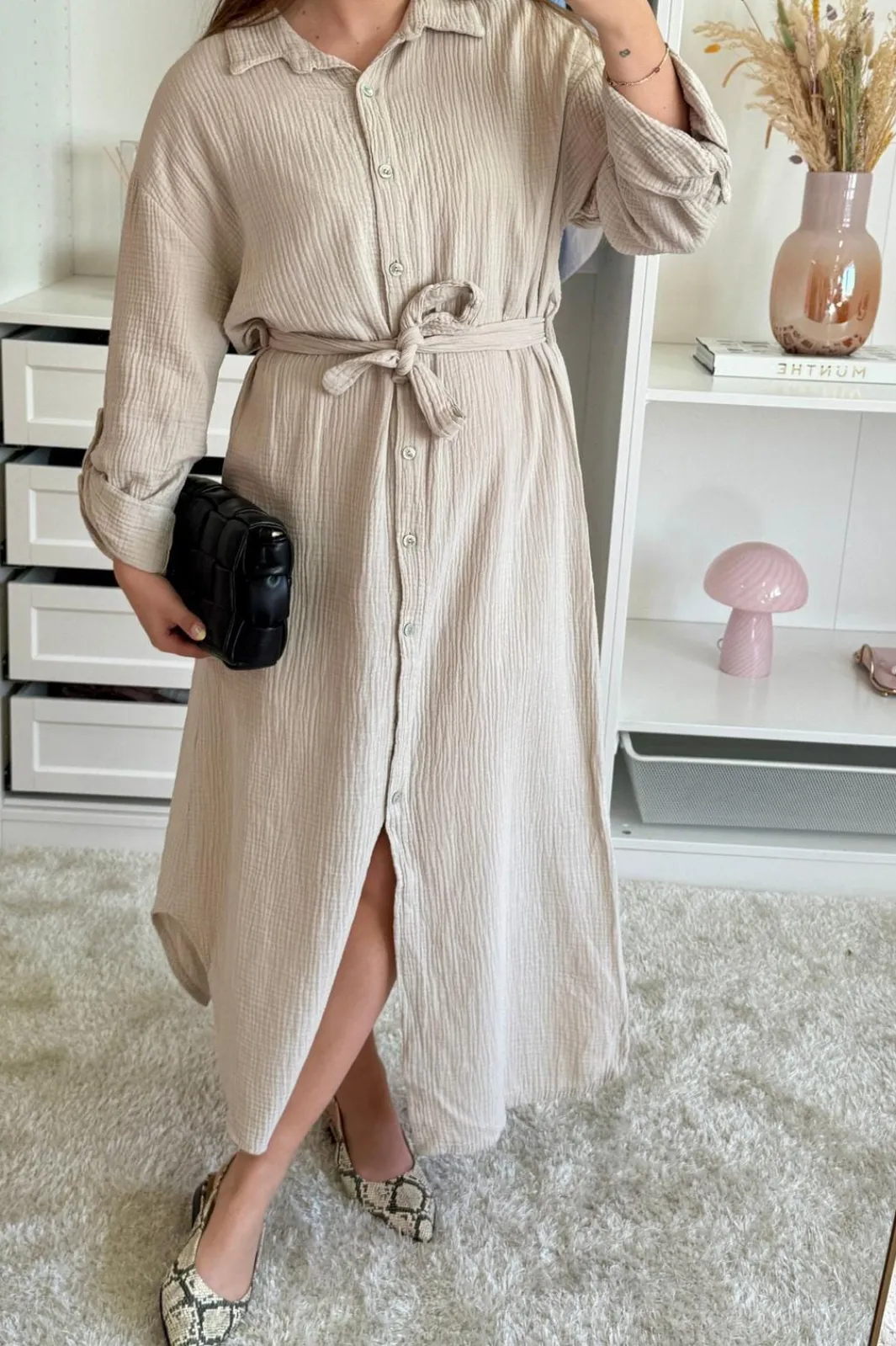 Online A-bee Sabina Dress Beige