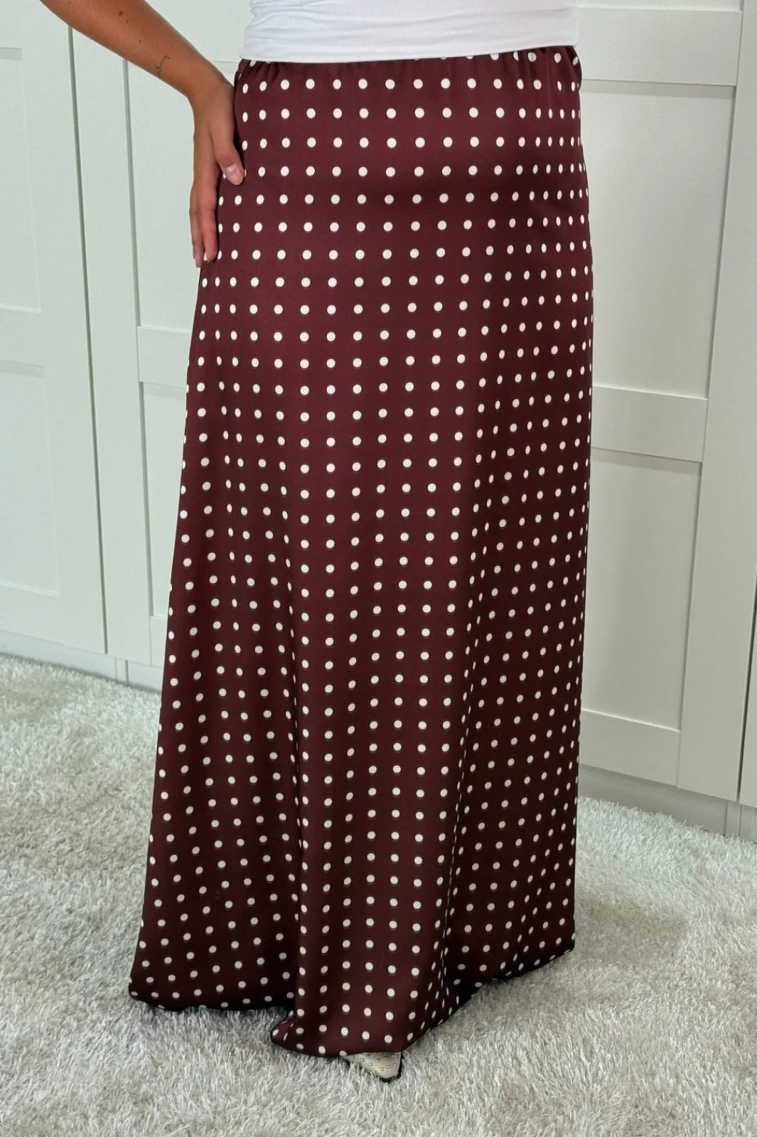 New A-bee Sabrina Skirt Dark Maroon