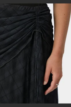 Neo Noir Saffron Check Mesh Skirt 167206 104