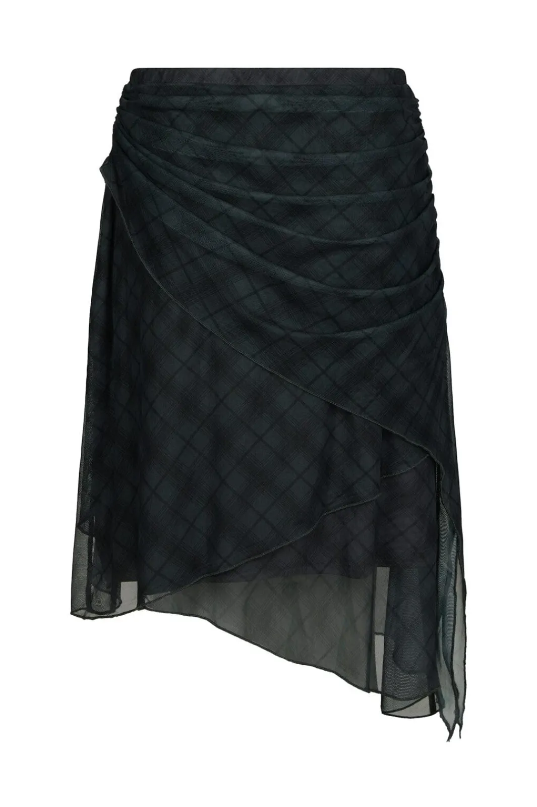 Neo Noir Saffron Check Mesh Skirt 167206 104
