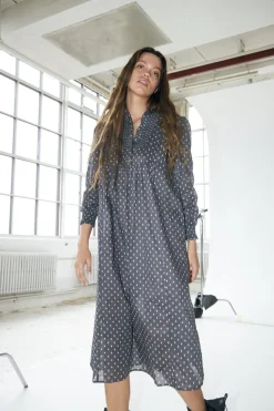 New Lollys Laundry Sagill Maxi Dress Ls25516-3001 23 Dark Blue
