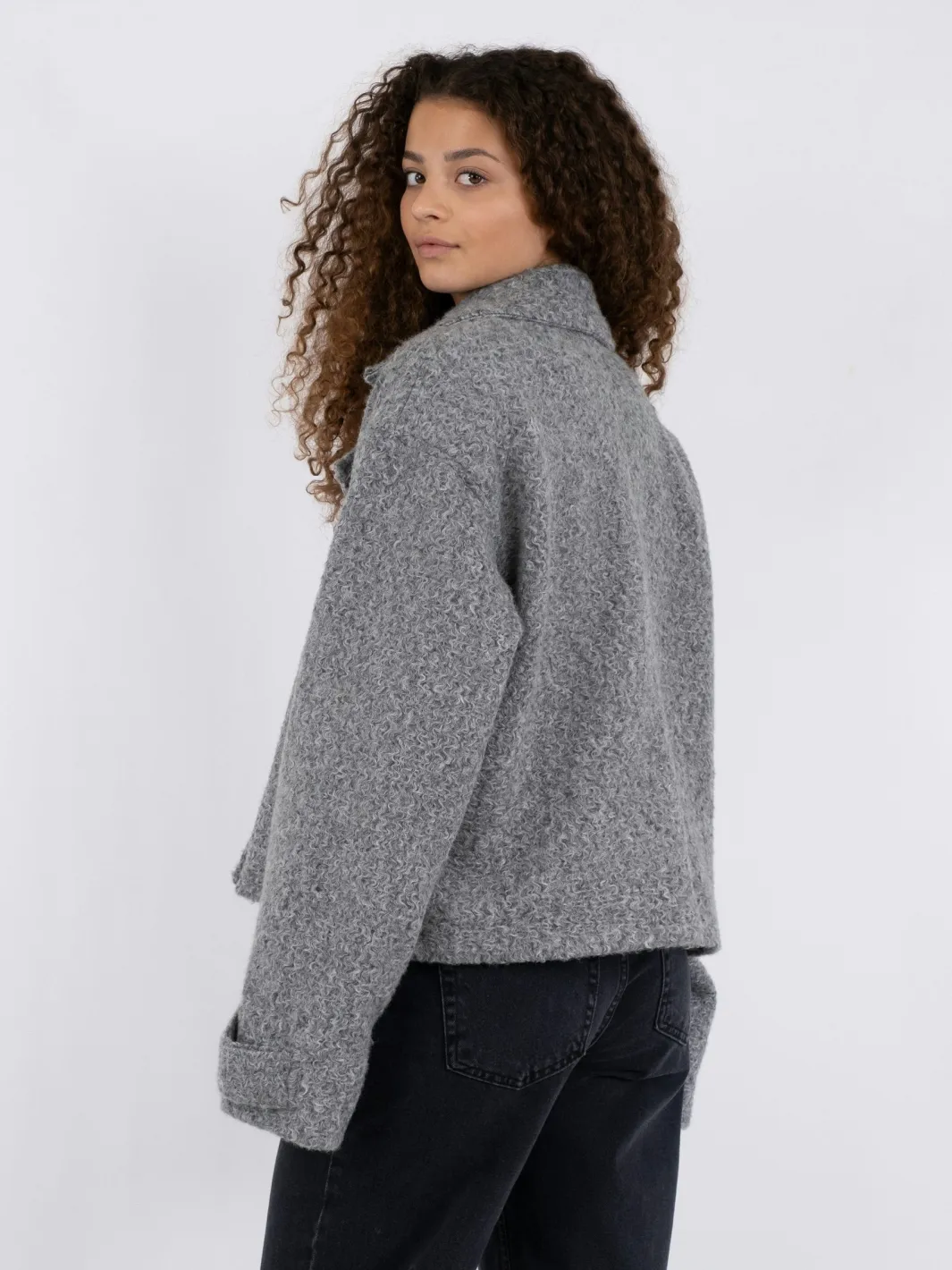 Online Neo Noir Sandra Soft Jacket Grey Melange