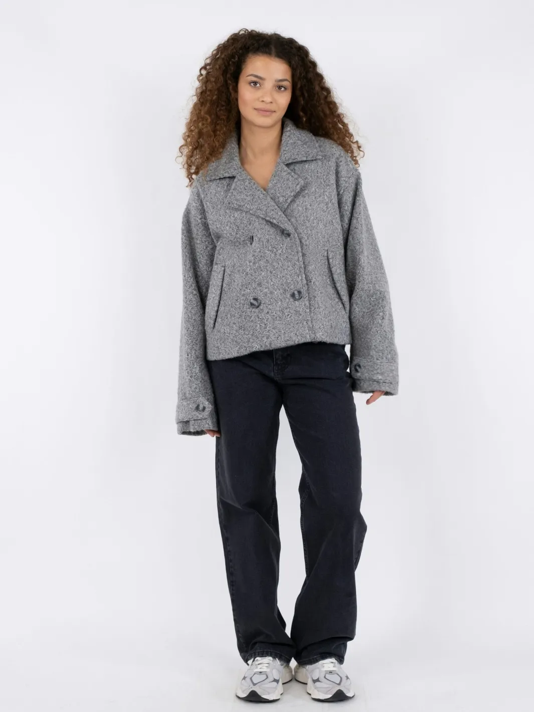 Online Neo Noir Sandra Soft Jacket Grey Melange