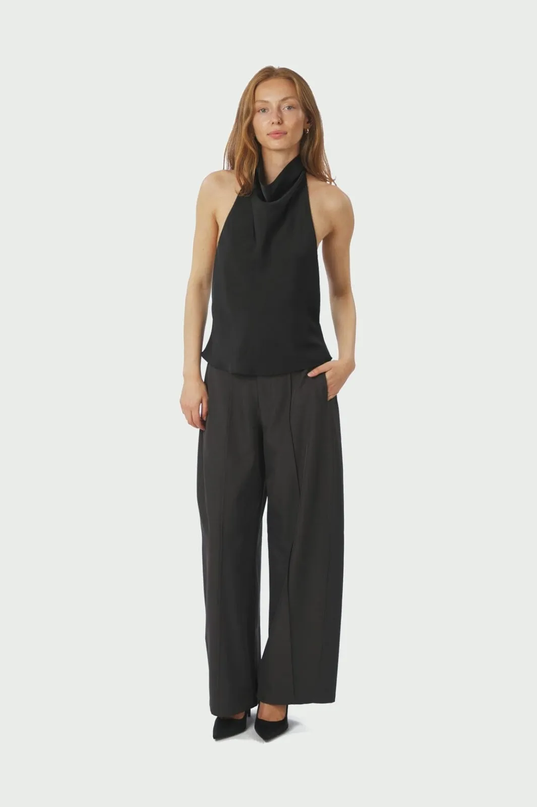 Clearance Neo Noir Sania Heavy Satin Top 167109 100