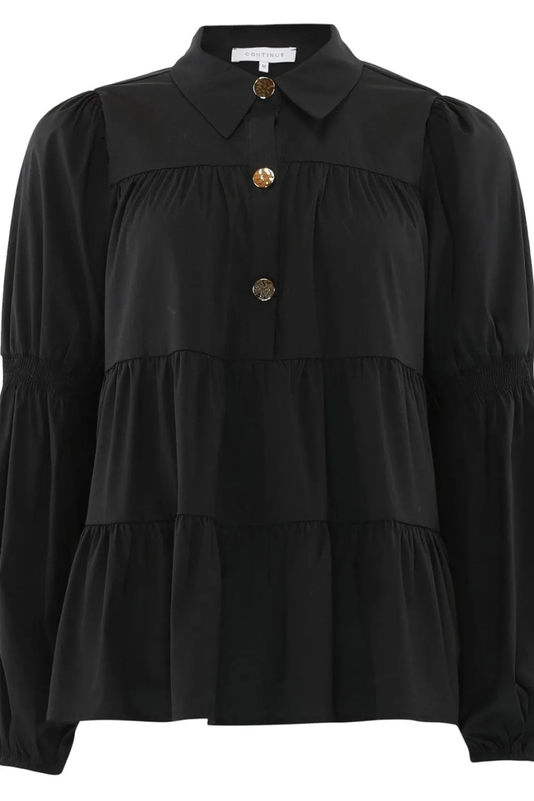 Sale Continue Sanna Gold Buttons 15085 Black