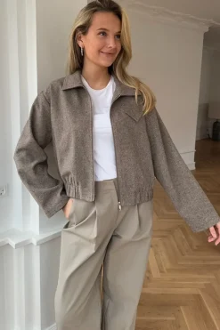 Best BYIC Sarahic Short Jacket A23725 Brown Melange