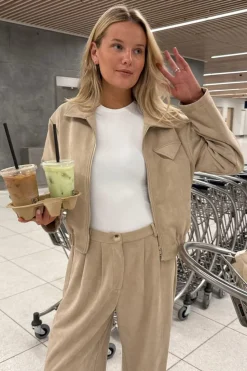 Hot BYIC Sarahic Short Jacket A23725 Light Beige
