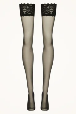 Online Wolford Satin Touch 20 Stay-up 7005 Black