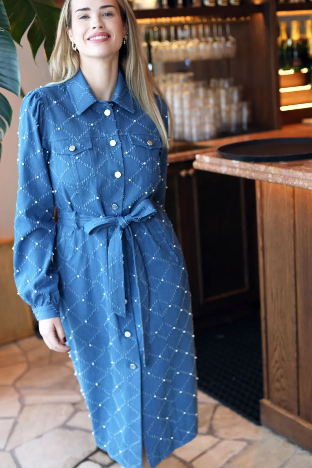 Best Cras Selena Dress 7009 7009 Light Blue