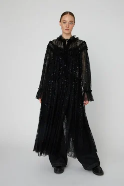 Online Stella Nova Sheer Lace Maxi Cape Dressls54-4306 999 Black