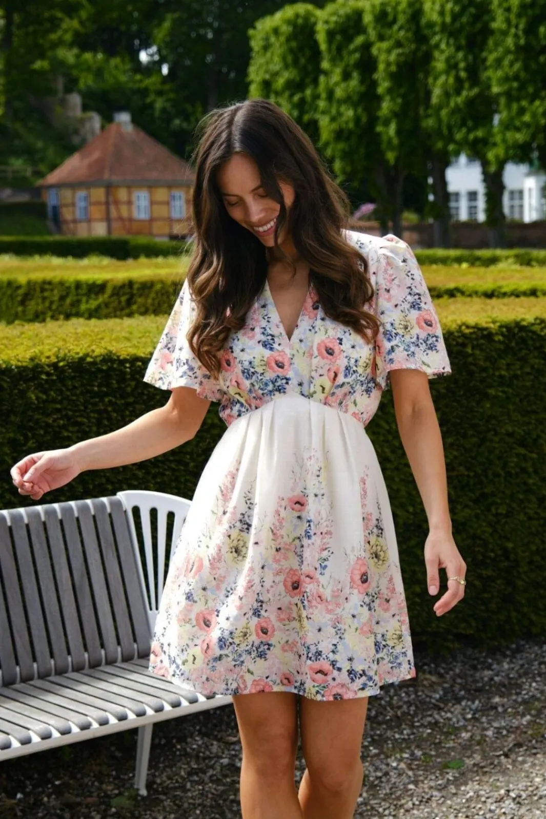 Best Neo Noir Shena Flower Print Dress 166451 122