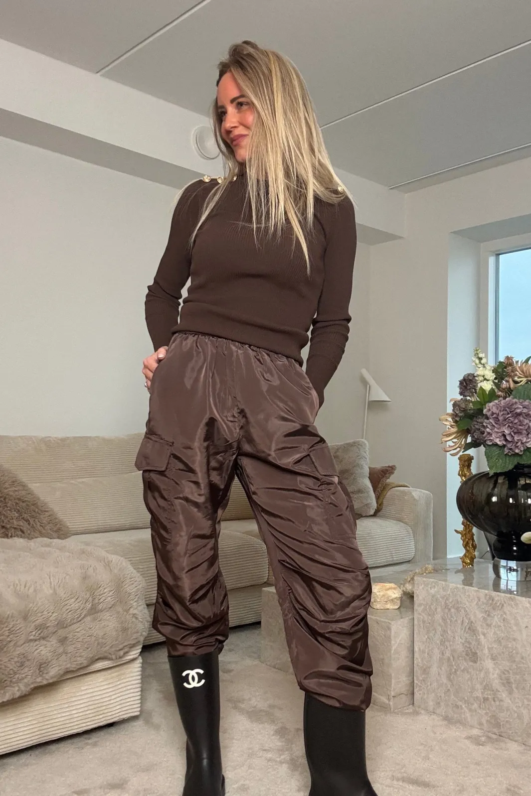 Online Valentin Studio Shine Cargo Pants 167593 210