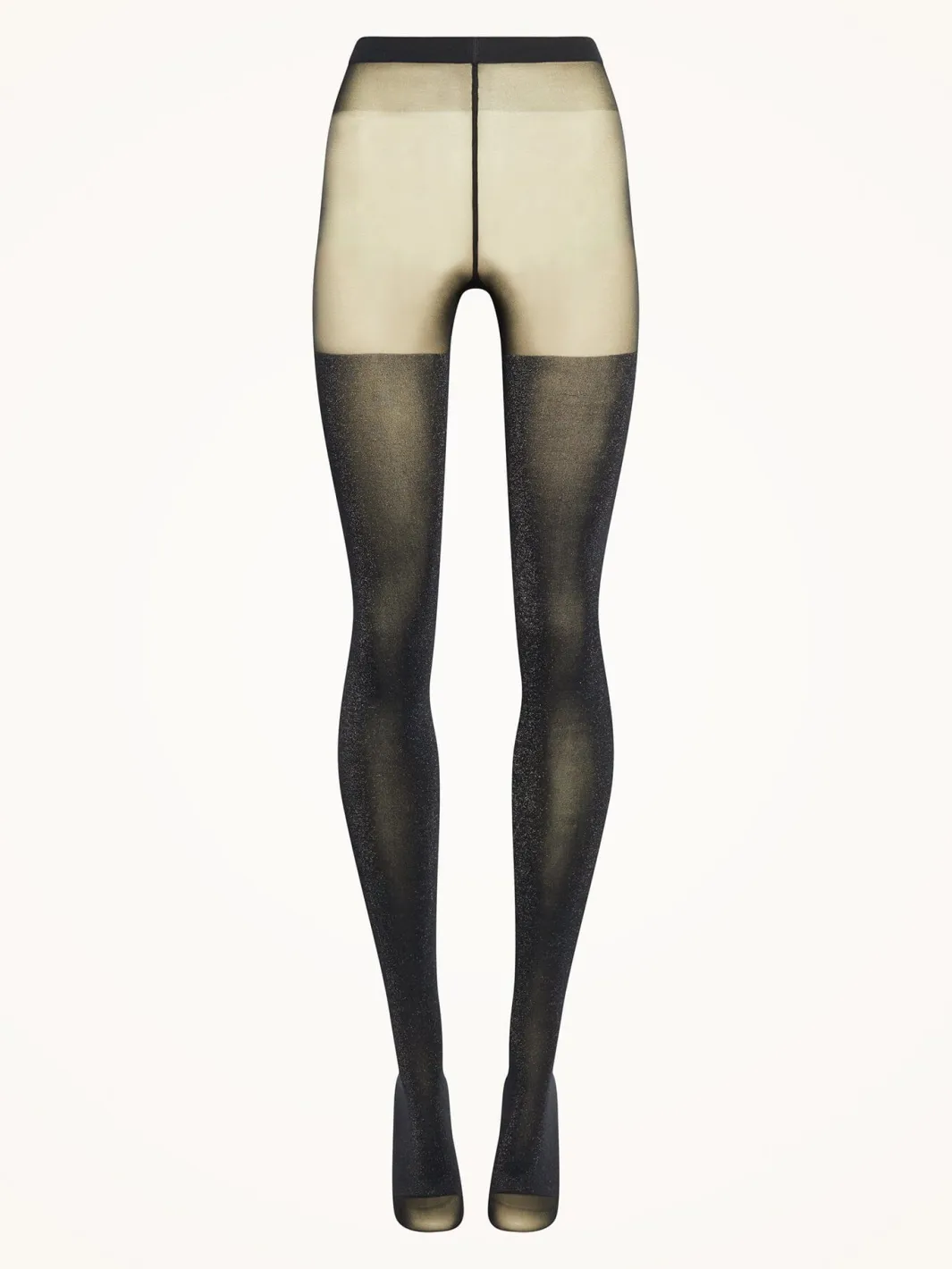Online Wolford Shiny Sheer Tights Black/Pewter