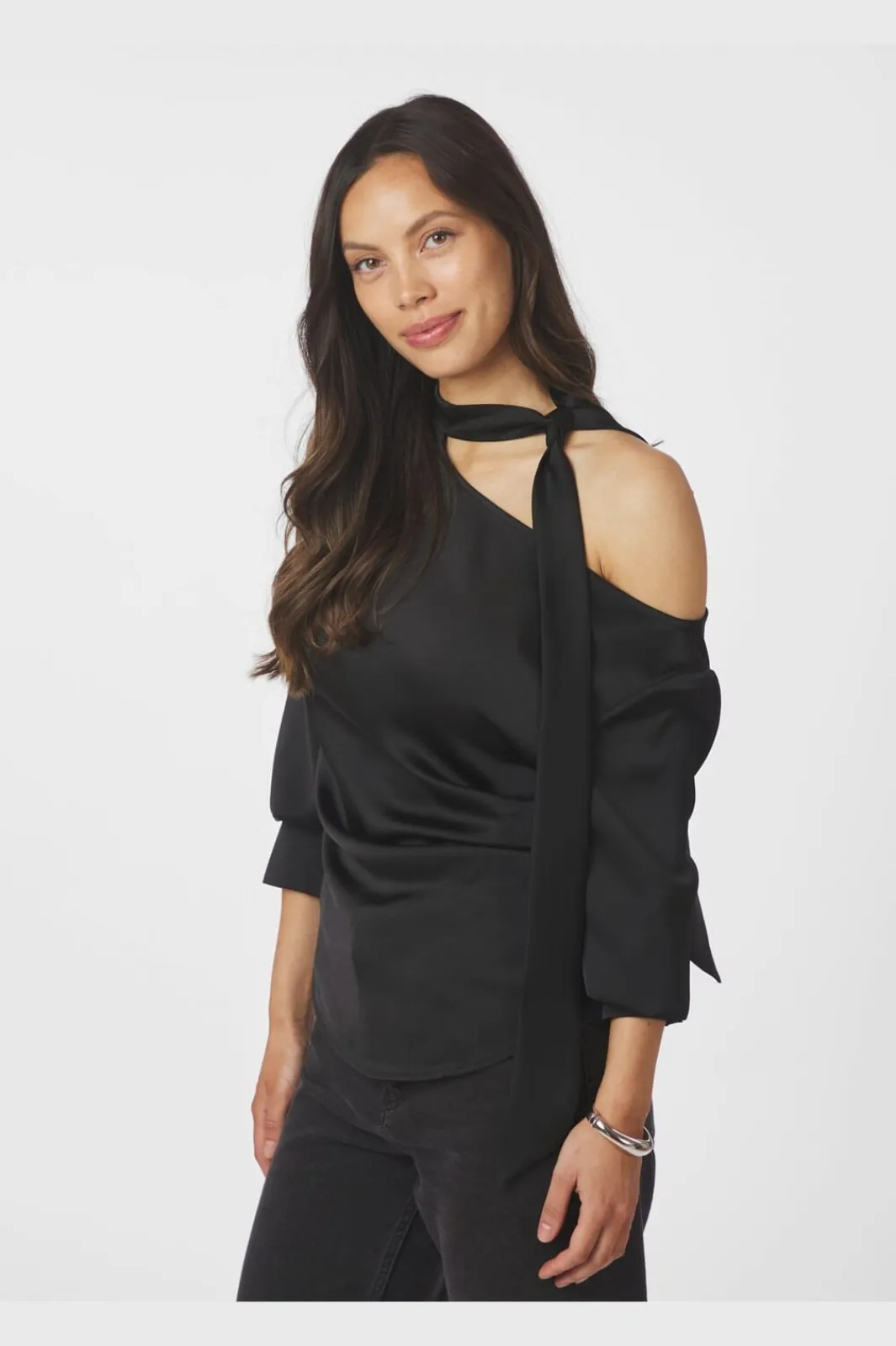 Outlet Neo Noir Shirli Heavy Sateen Blouse 166967 100