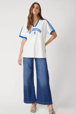 Co´Couture Siaracc Oversize Sporty V-Tee 33140 11076