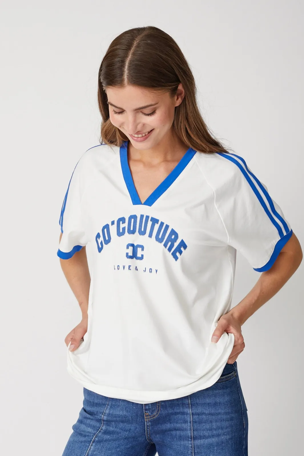 Co´Couture Siaracc Oversize Sporty V-Tee 33140 11076