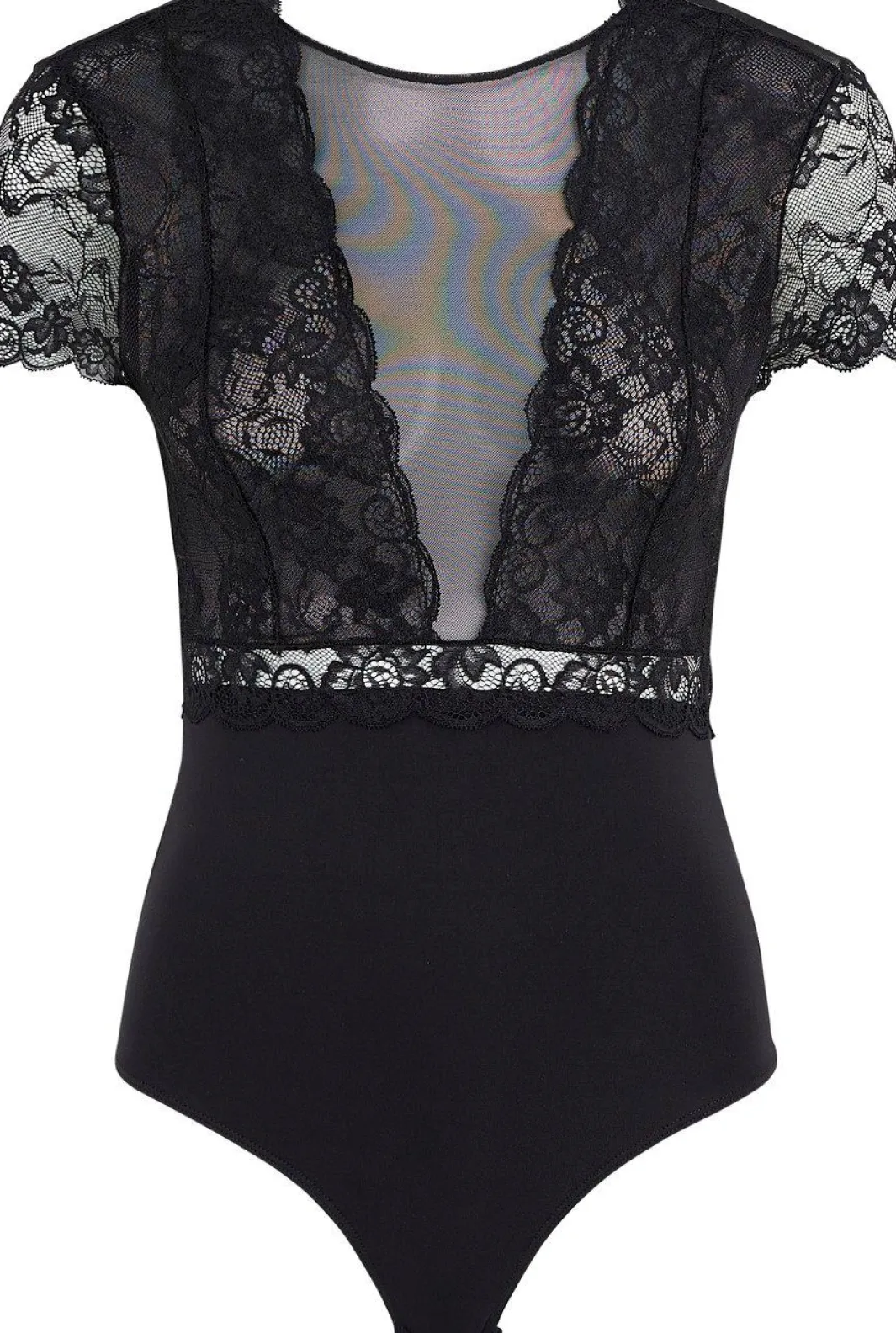 Online Pieces Sicca SS Bodystocking Black